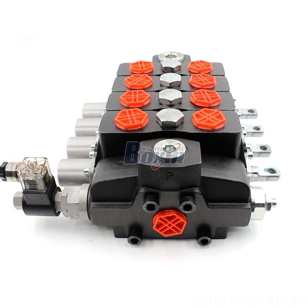 SD8-Electric unloading valve Manual 4 Spool Sectional Directional Valve | Wholesale main image